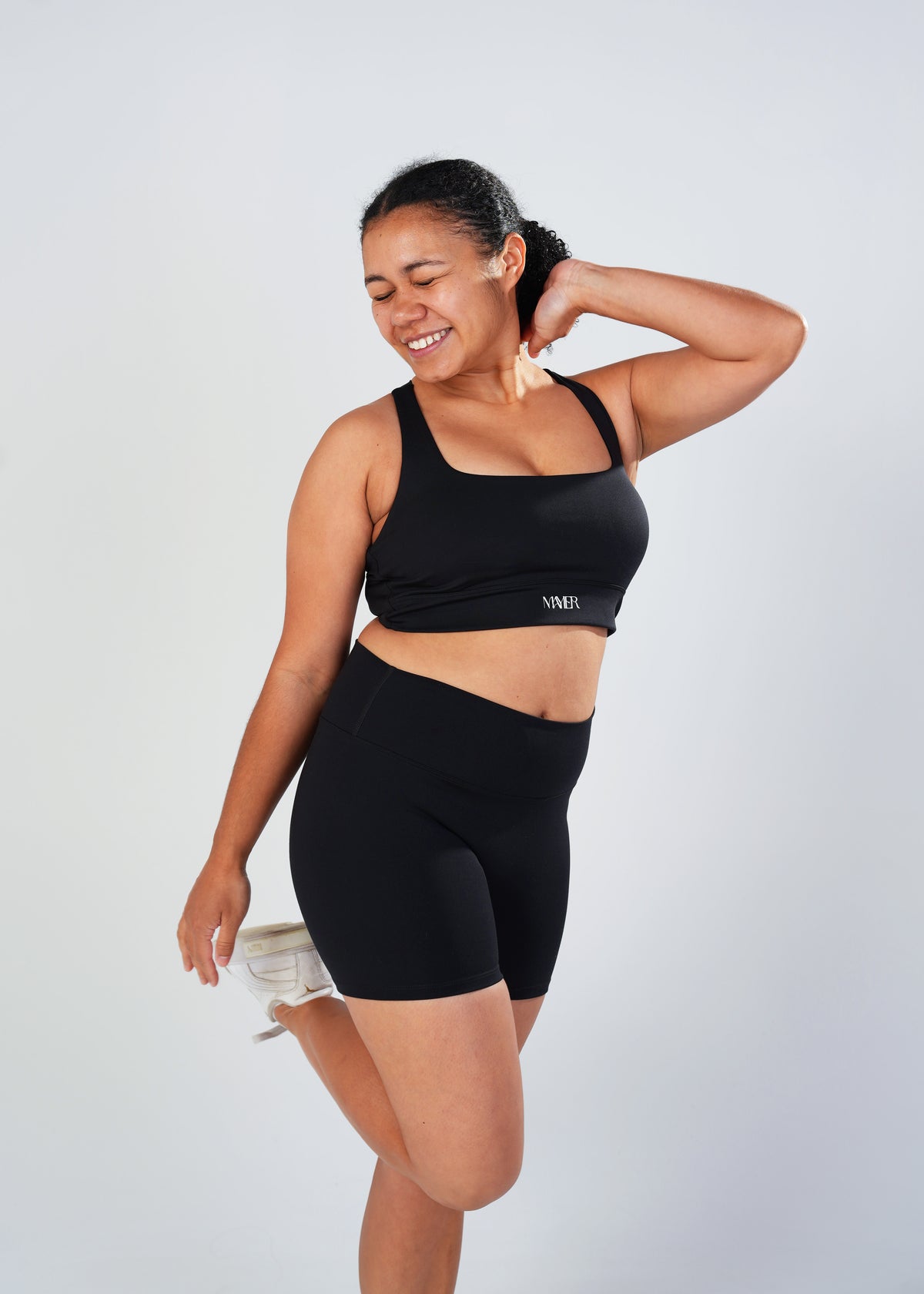 After Dark, First Light, Twist Crop by Mayier. Seamless performance crop top, luxe matte finish