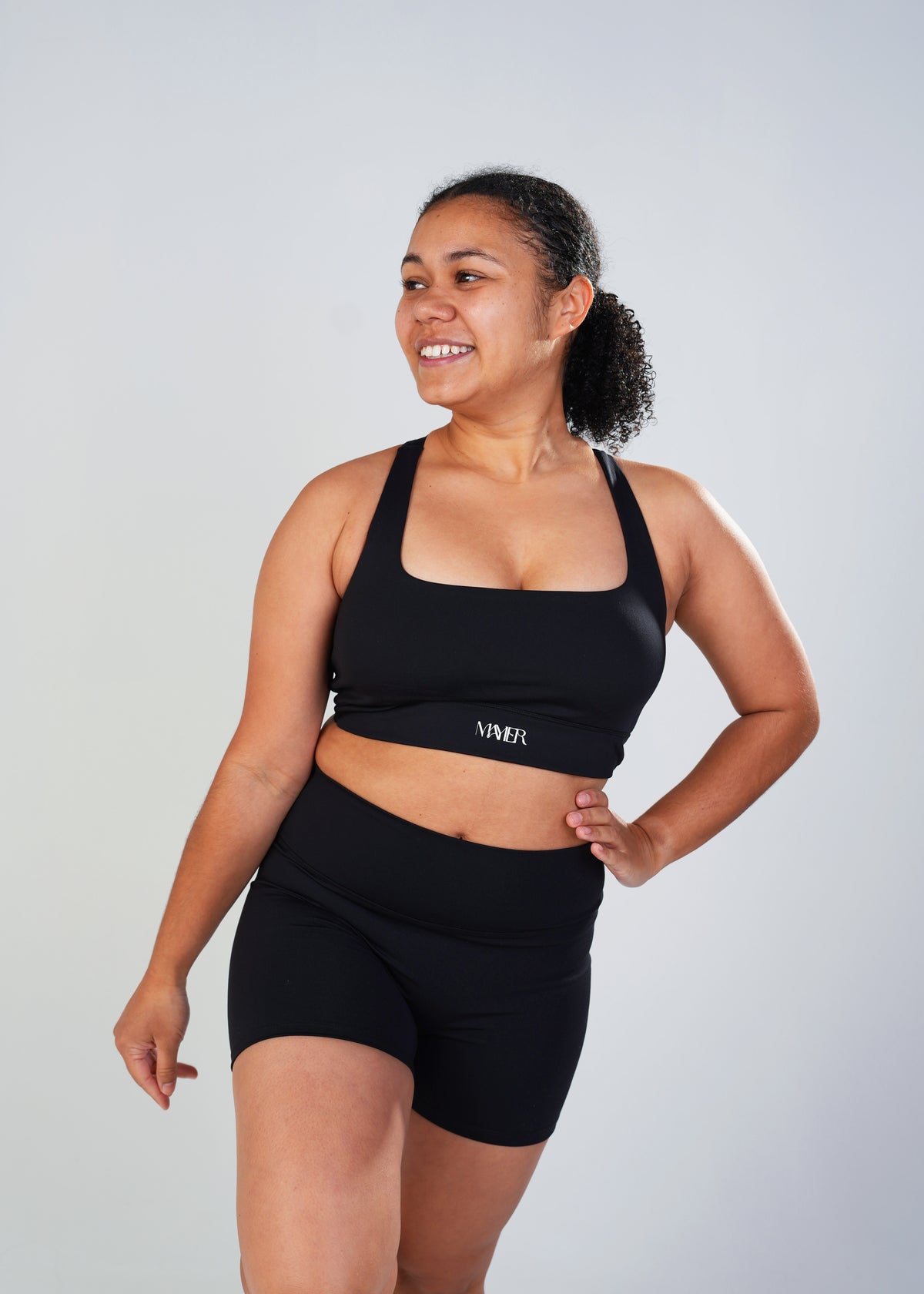 After Dark, First Light, Twist Crop by Mayier. Seamless performance crop top, luxe matte finish