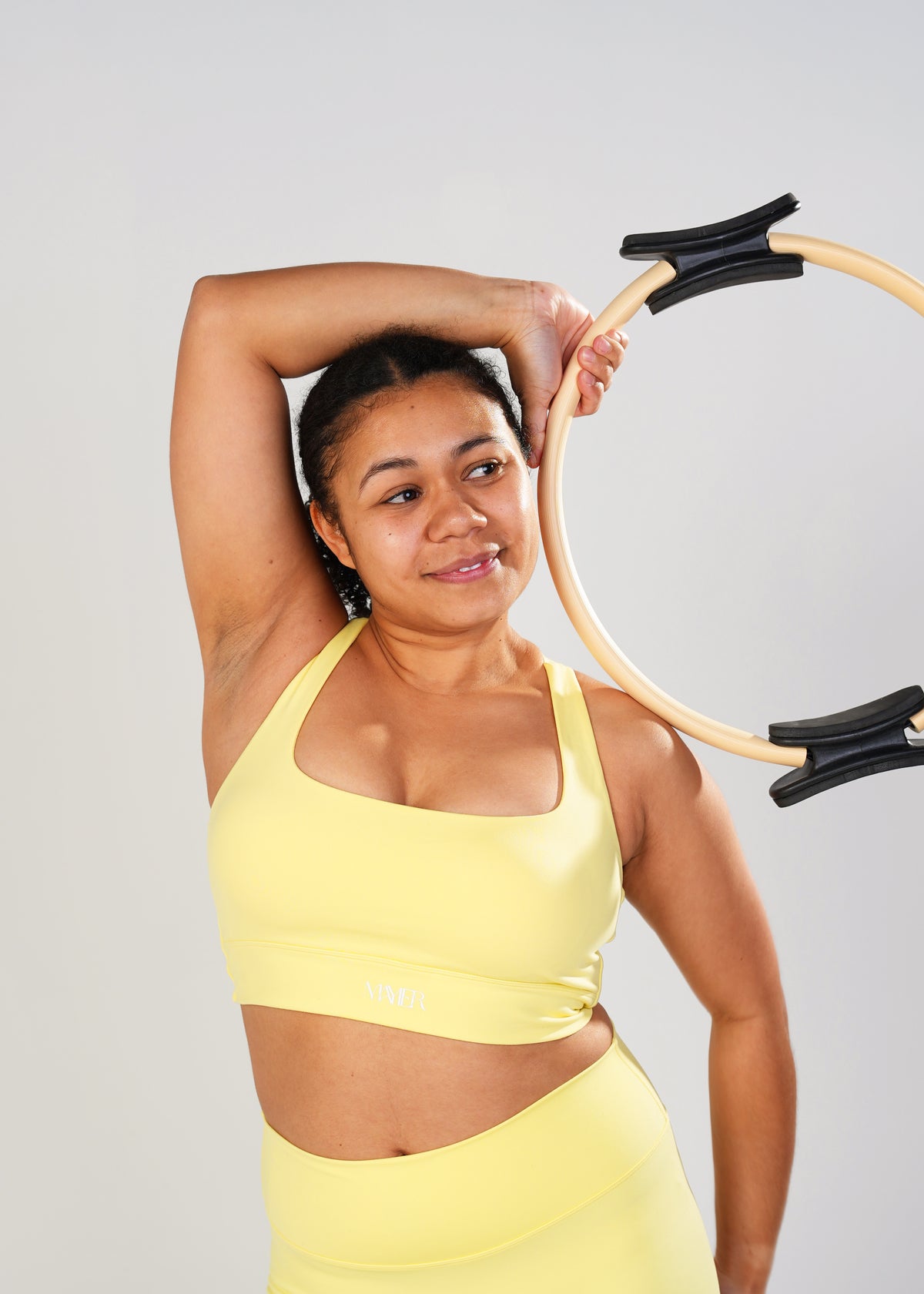 Golden Hour, First Light, Twist Crop by Mayier. Seamless performance crop top, luxe matte finish