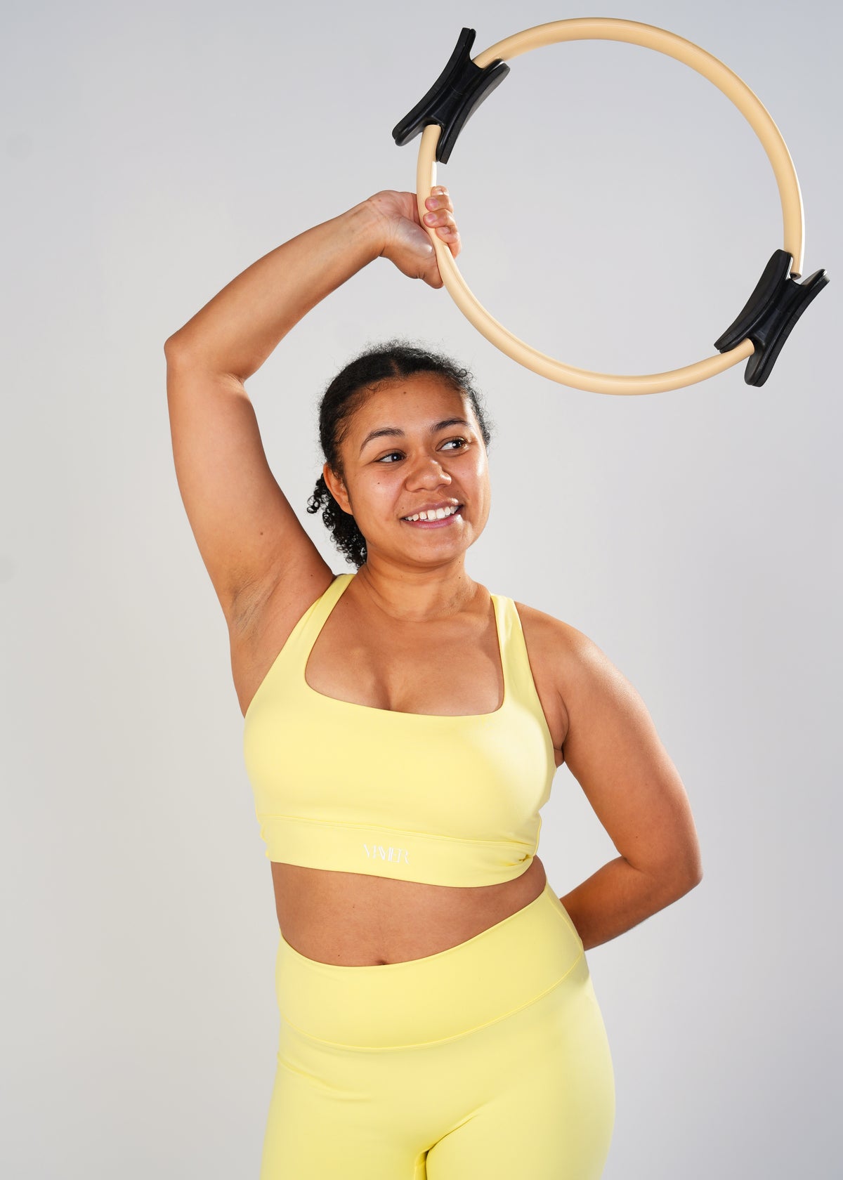 Golden Hour, First Light, Twist Crop by Mayier. Seamless performance crop top, luxe matte finish