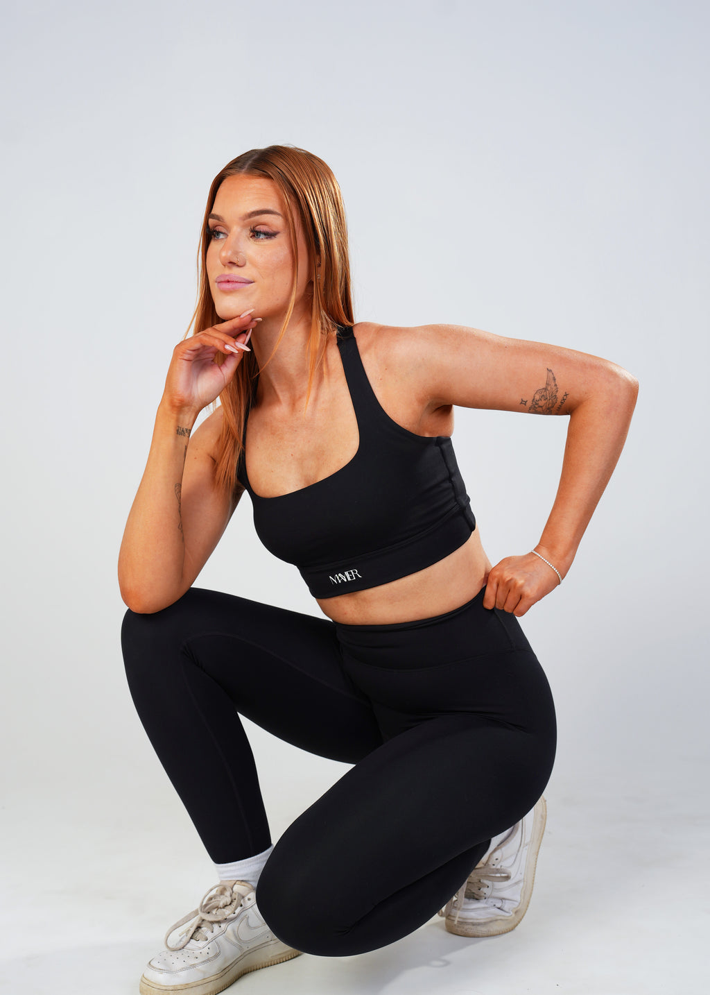 After Dark, First Light, Full Length Long Leggings by Mayier.  High rise seamless performance leggings, luxe matte finish